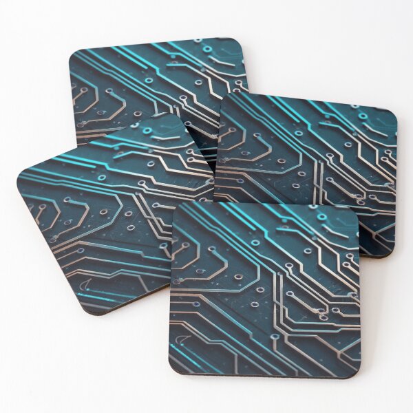 Item preview, Luxury Aqua Silver Circuitry designed and sold by ClarityPulse Studio.