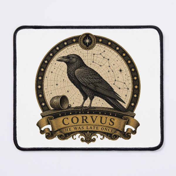 Item preview, Corvus Constellation Raven Celestial Engraving designed and sold by Qorvun.