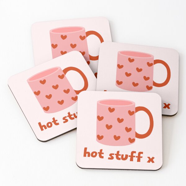 Item preview, hot stuff tea/coffee lover digital art designed and sold by QuillPrints.