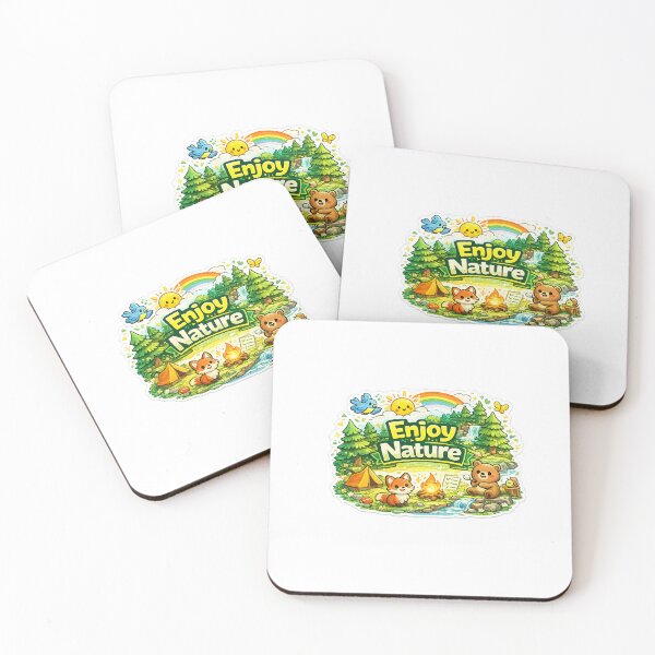 Item preview, Enjoy Nature Sticker | Cute Camping Adventure Sticker | Forest & Wildlife Aesthetic | Outdoor Lover Laptop Decal | Nature Lover Gift designed and sold by Ishratparween11.