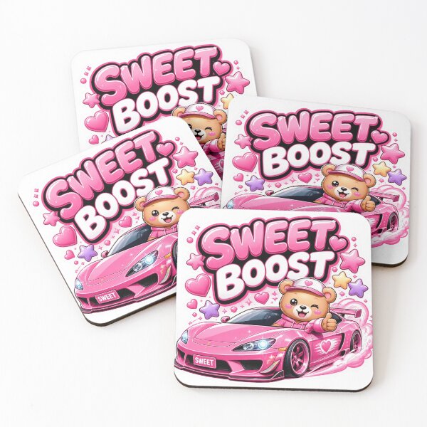 Item preview, Sweet Boost Cute Racing Graphic PNG | Original Kawaii Sports Car Mascot | Premium Vinyl Sticker for Car Lovers designed and sold by Stylestickers55.