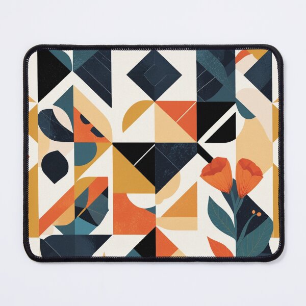 Item preview, Mid Century Modern Geometric Floral Pattern | Retro Abstract Wallpaper Design designed and sold by semenol.