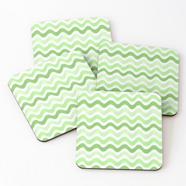 Item preview, 3D Abstract wave pattern- Apple green shade designed and sold by Pattern Petals.