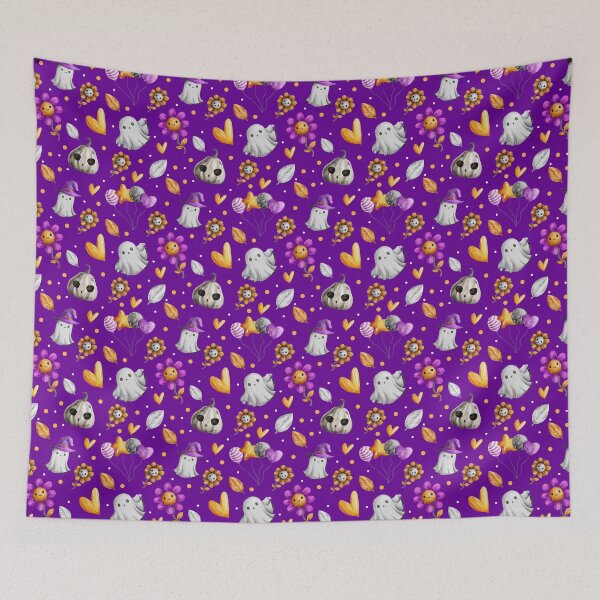 Item preview, Halloween Leggings Pattern Scary Pumpkins and Ghosts designed and sold by MugsAndDuds.
