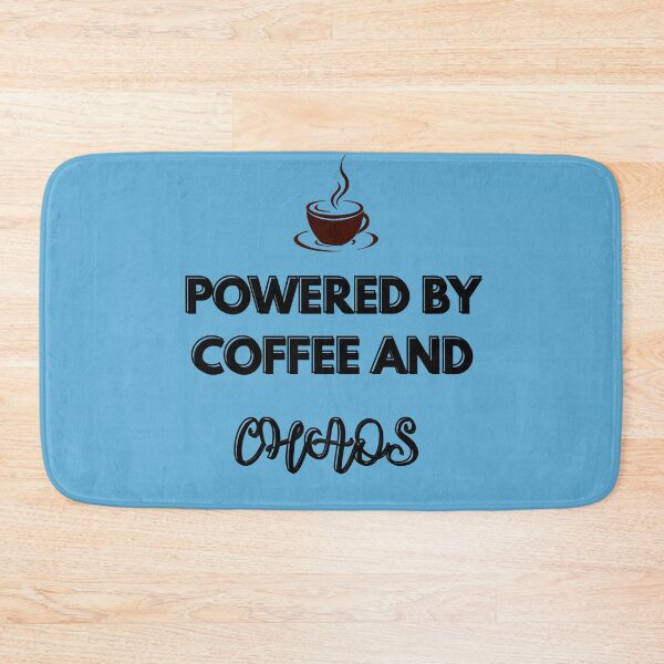 Item preview, Powered by Coffee and Chaos Funy Quote designed and sold by CoffeeAndChao.
