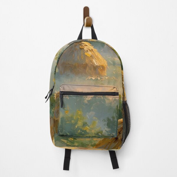 Item preview, Impressionist Landscape - Haystacks Sunrise designed and sold by Late Theory.