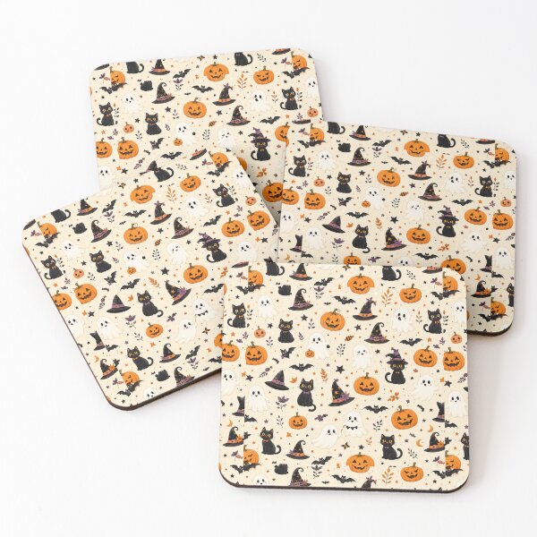 Item preview, Kawaii Halloween pattern with cute creatures designed and sold by Military Insignia Products.