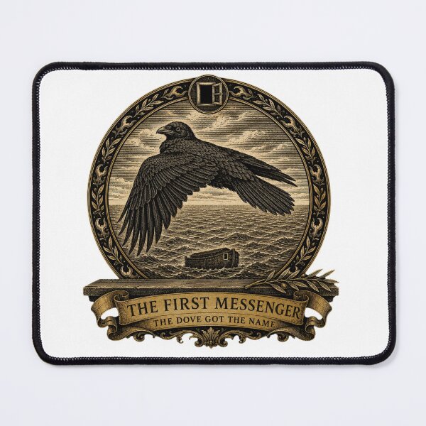 Item preview, The First Messenger Raven Ark Engraving designed and sold by Qorvun.