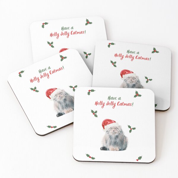 Item preview, Christmas Pallas's Cat (Manul) Holly Jolly Catmas designed and sold by MYCatStuff.