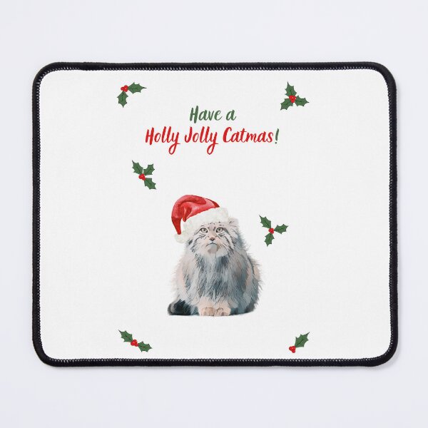Item preview, Christmas Pallas's Cat (Manul) Holly Jolly Catmas designed and sold by MYCatStuff.