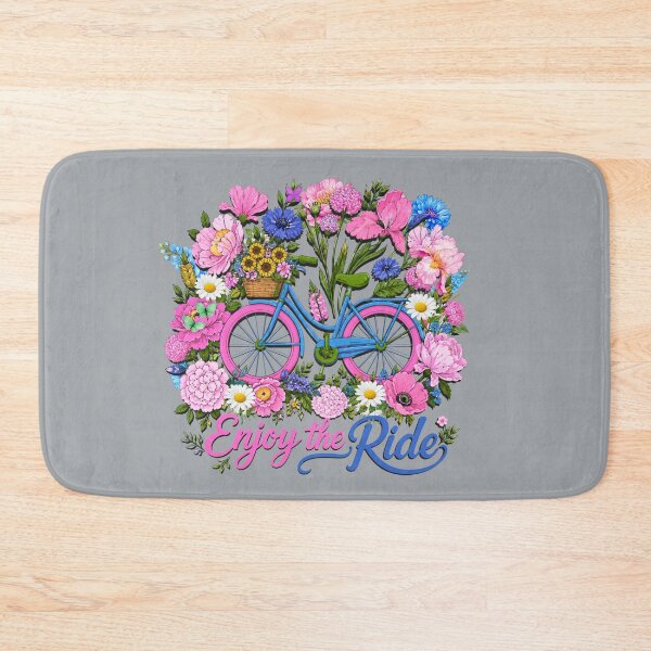 Item preview, Enjoy the Ride – Floral Bicycle with Colorful Wildflowers designed and sold by Aimetoi.
