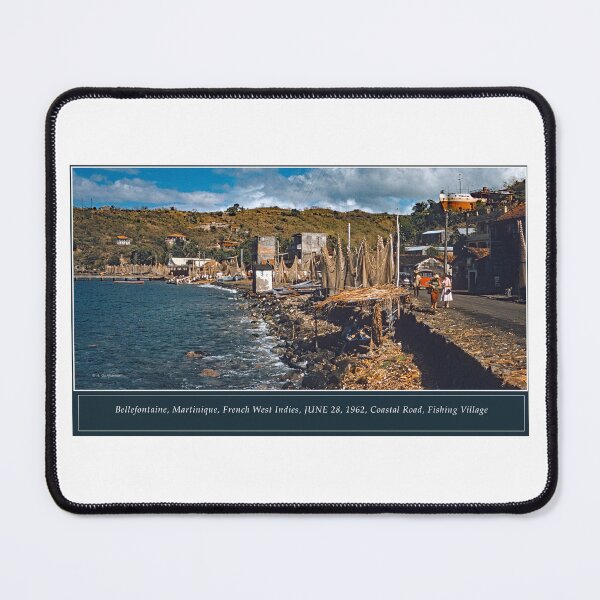 Item preview, Bellefontaine, Martinique, French West Indies, JUNE 28, 1962, Coastal Road, Fishing Village designed and sold by AMacGPhilly.