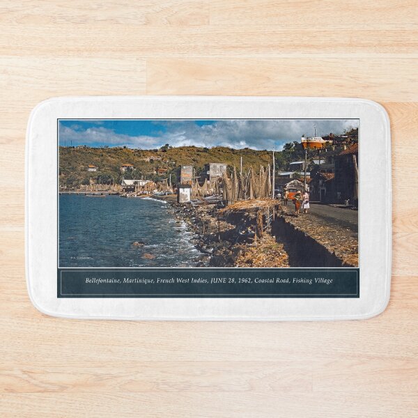 Item preview, Bellefontaine, Martinique, French West Indies, JUNE 28, 1962, Coastal Road, Fishing Village designed and sold by AMacGPhilly.