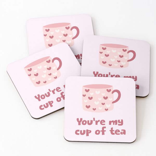 Item preview, You’re my cup of tea | tea/coffee lover romantic digital art designed and sold by QuillPrints.