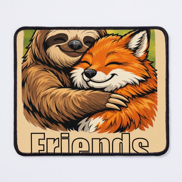 Item preview, Friends – Sloth & Fox Comic Hug designed and sold by Rocket&Stars.