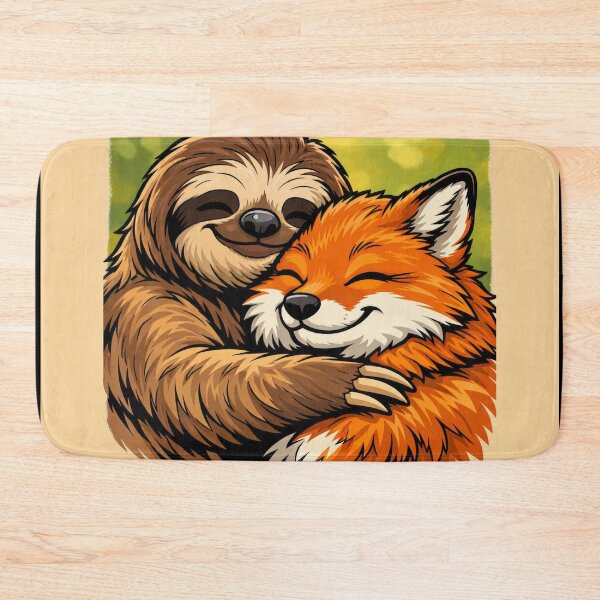 Item preview, Friends – Sloth & Fox Comic Hug designed and sold by Rocket&Stars.