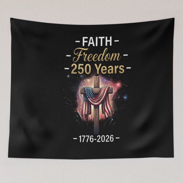Item preview, 250 Years Faith And Freedom Christian Patriotic USA designed and sold by sidleytetip.