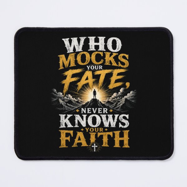 Item preview, Who Mocks Your Fate Never Knows Your Faith | Christian Vintage T-Shirt designed and sold by Obiechefu.