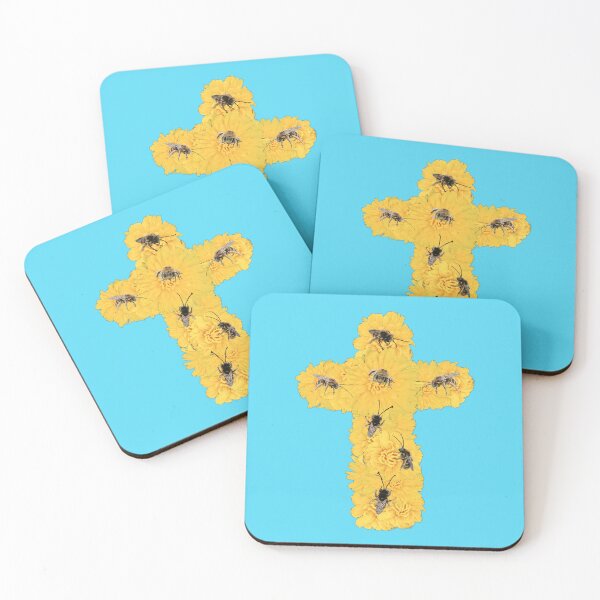 Item preview, dandelion bee cross designed and sold by gracehopelove.