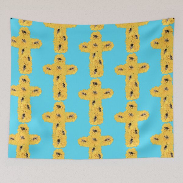 Item preview, dandelion bee cross designed and sold by gracehopelove.