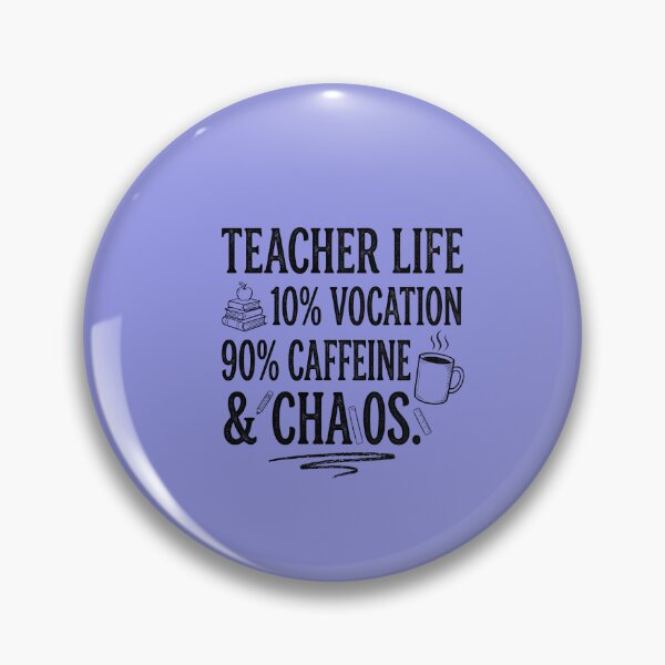 Item preview, Back to School Teacher Humor: 90% Caffeine & Chaos" designed and sold by CoffeeAndChao.