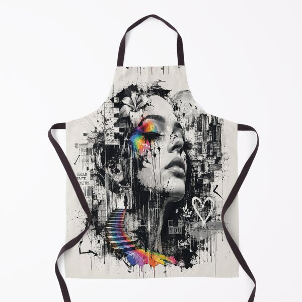 Item preview, Between reality and color - Surreal Street Art Collage designed and sold by Personiq Kaleido.