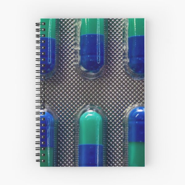 Item preview, Blue and Green Capsules in Blister Pack Close-Up, Medicine and Pharmaceutical Health Concept designed and sold by Nmallia.