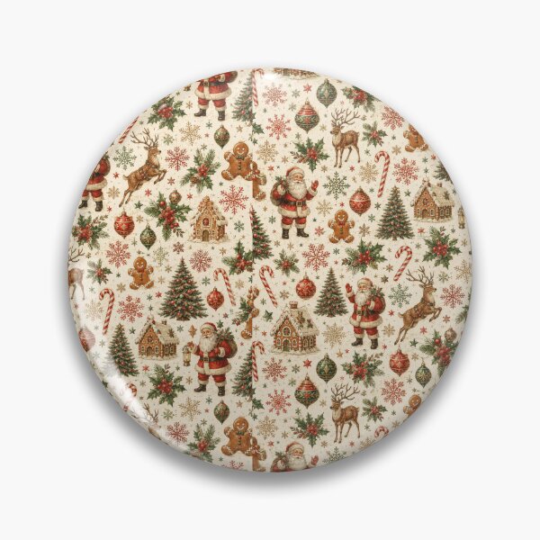 Item preview, Retro vintage holiday pattern decorations designed and sold by Military Insignia Products.