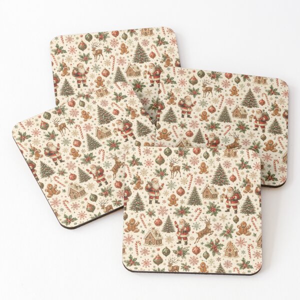 Item preview, Retro vintage holiday pattern decorations designed and sold by Military Insignia Products.