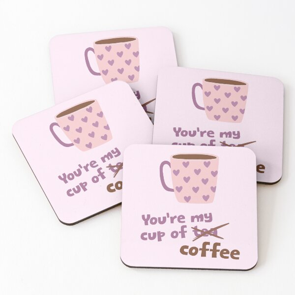Item preview, You’re my cup of coffee | coffee lover romantic digital art designed and sold by QuillPrints.