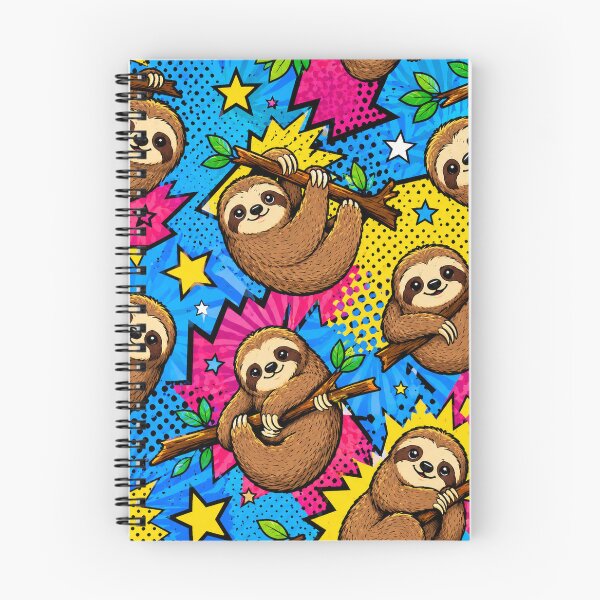 Item preview, Cute Sloth Pop Art Pattern Retro Wildlife Lover Graphic Tee designed and sold by TM DESIGNS AND MORE.