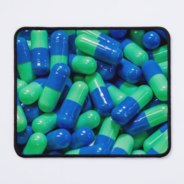 Item preview, Blue and Green Capsules Pile of Medicine Pills for Pharmacy and Healthcare Concept designed and sold by Nmallia.