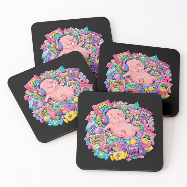 Item preview, Overstimulated But Unbothered Funny Naked Mole Rat Candy Punk designed and sold by LazyPaw Design.