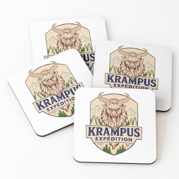 Item preview, Krampus Expedition Logo Illustration - Nigloland Alpine Water Ride (Theme Park Fan Art) designed and sold by FoolishDreamers.