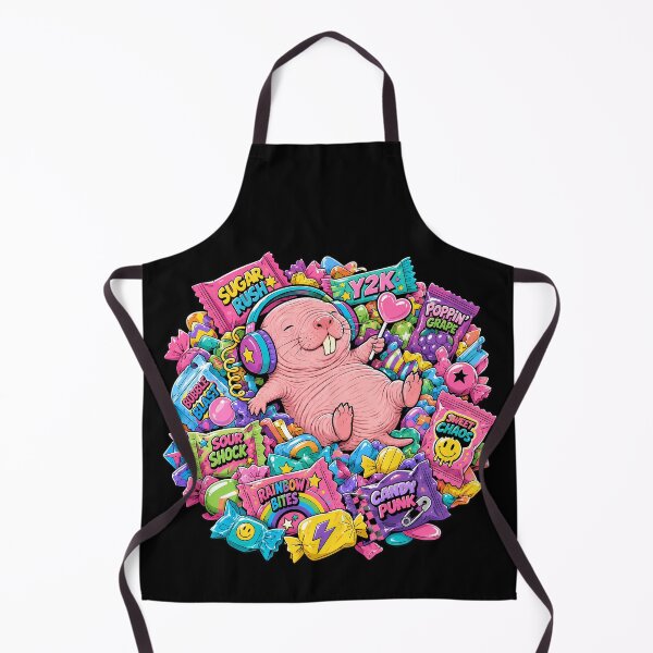 Item preview, Overstimulated But Unbothered Funny Naked Mole Rat Candy Punk designed and sold by LazyPaw Design.