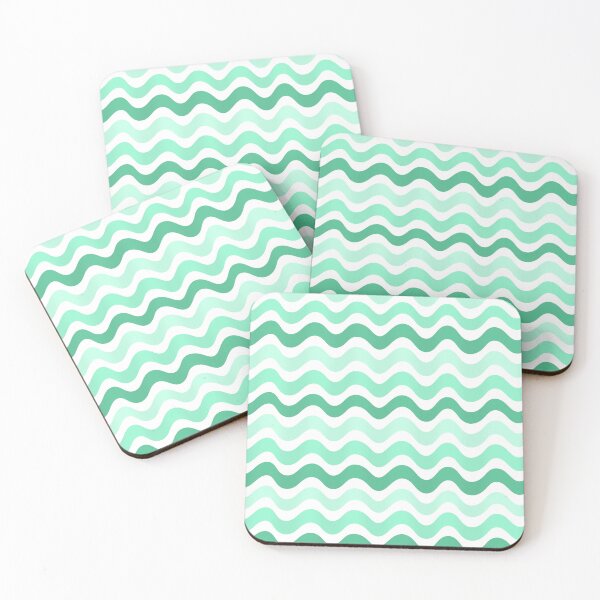 Item preview, 3D Abstract wave pattern- Teal green shade designed and sold by Pattern Petals.