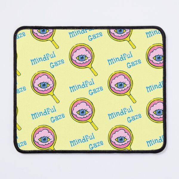 Item preview, Mindful gaze, magnifying glass, eye, mindfulness saying designed and sold by Mauswohn.