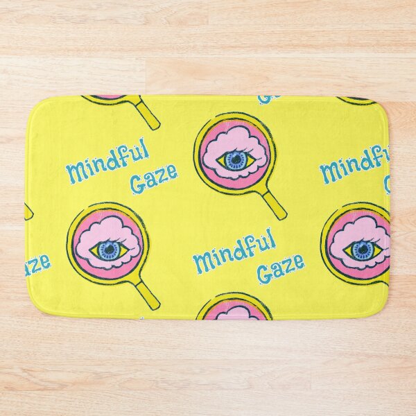 Item preview, Mindful gaze, magnifying glass, eye, mindfulness saying designed and sold by Mauswohn.