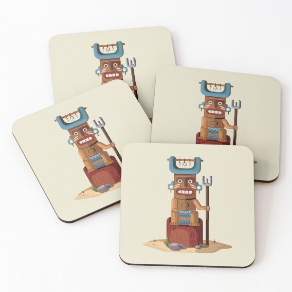 Item preview, Cute Tiki Totem Tribal Chief Illustration designed and sold by sinemosis.
