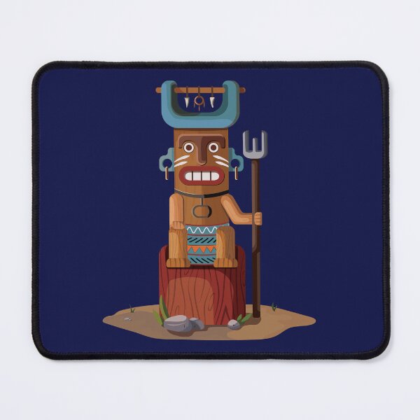 Item preview, Cute Tiki Totem Tribal Chief Illustration designed and sold by sinemosis.