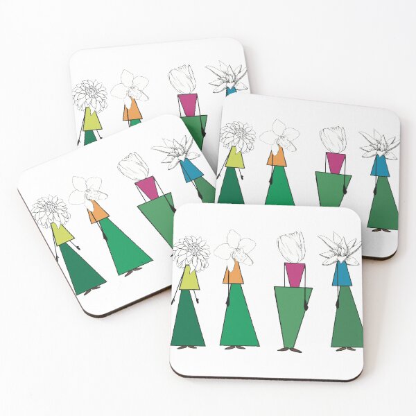 Item preview, The Blossom Parade - Flower Head Women Illustration designed and sold by La Galleria della Mente.