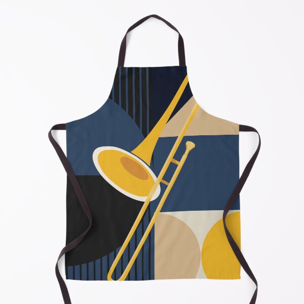 Item preview, Minimalist Bauhaus Trombone Print | Mid-Century Modern Jazz Art | Abstract Brass Instrument Print | Geometric Music Decor designed and sold by Studio pod Burom.