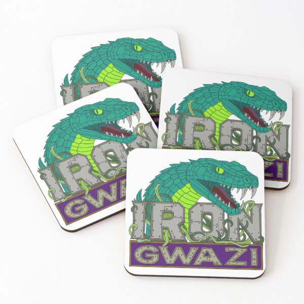Item preview, Iron Gwazi Logo Illustration - Busch Gardens Hybrid Ride (Theme Park Fan Art Canvas) designed and sold by FoolishDreamers.
