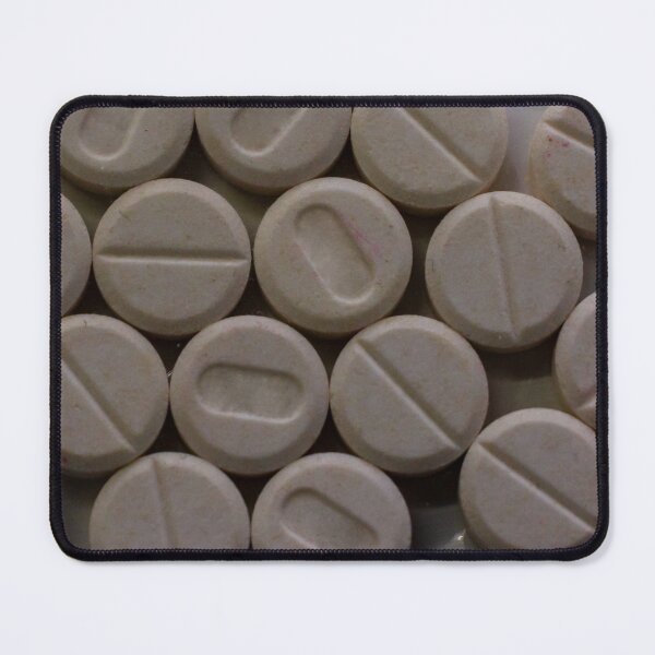 Item preview, Close-Up Of Round White Tablets And Pills Arranged On A Surface For Medical Use And Care designed and sold by Nmallia.