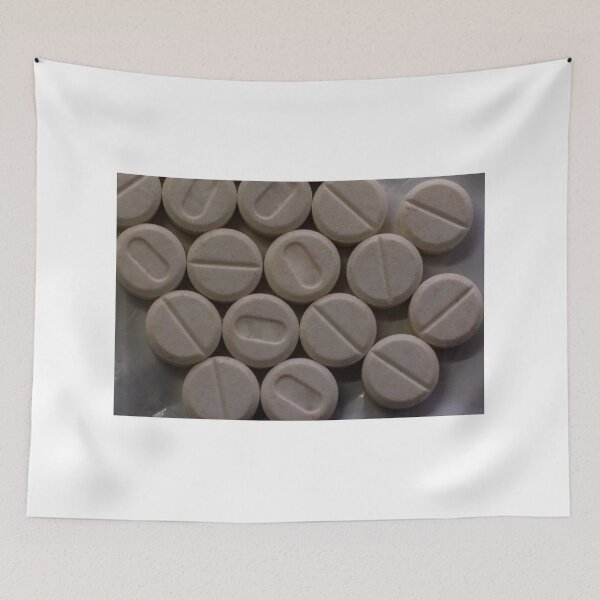 Item preview, Close-Up Of Round White Tablets And Pills Arranged On A Surface For Medical Use And Care designed and sold by Nmallia.