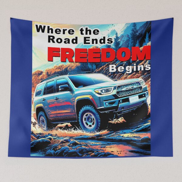 Item preview, Where the road ends Freedom begins designed and sold by Concept-Hub.