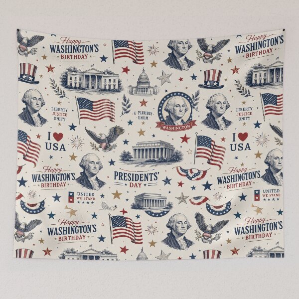 Item preview, Vintage Washington’s Birthday Americana Pattern designed and sold by Military Insignia Products.