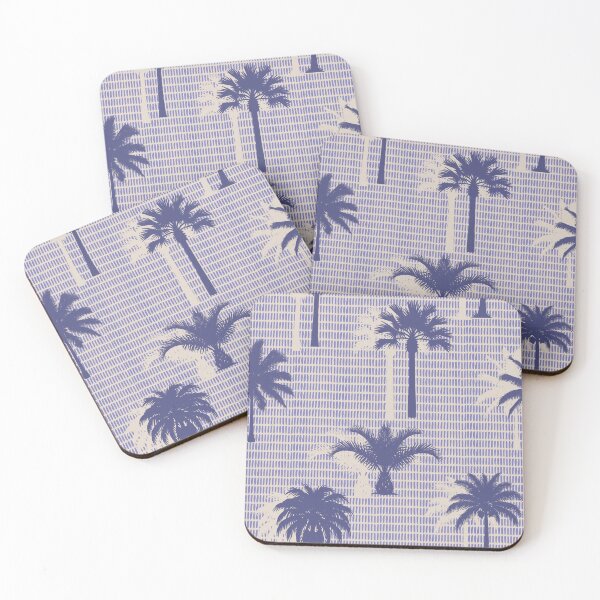 Item preview, Retro Indigo Tropical Palms Seamless Pattern designed and sold by MammothArt.
