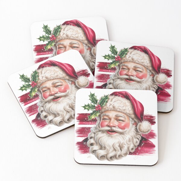 Item preview, Jolly Santa with Holly Leaves designed and sold by jkrphoto.
