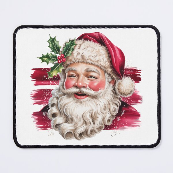 Item preview, Jolly Santa with Holly Leaves designed and sold by jkrphoto.
